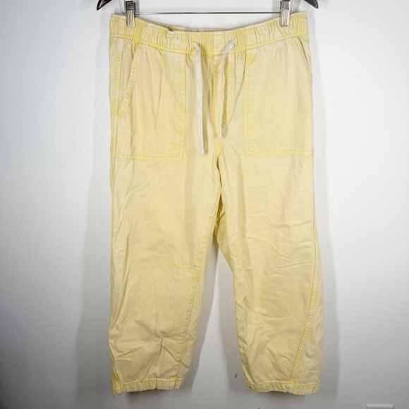 Gap Mid Rise SuperSoft Pull-On Barrel Jeans Reed Yellow Medium G2 - Picture 2 of 7